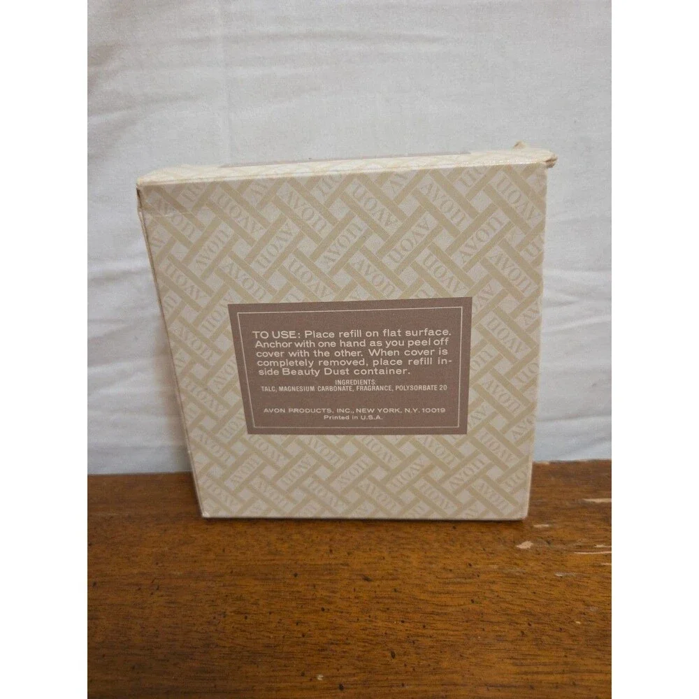 Avon Beauty Dust Powder Refill With Puff Unspoken New In Box Vintage